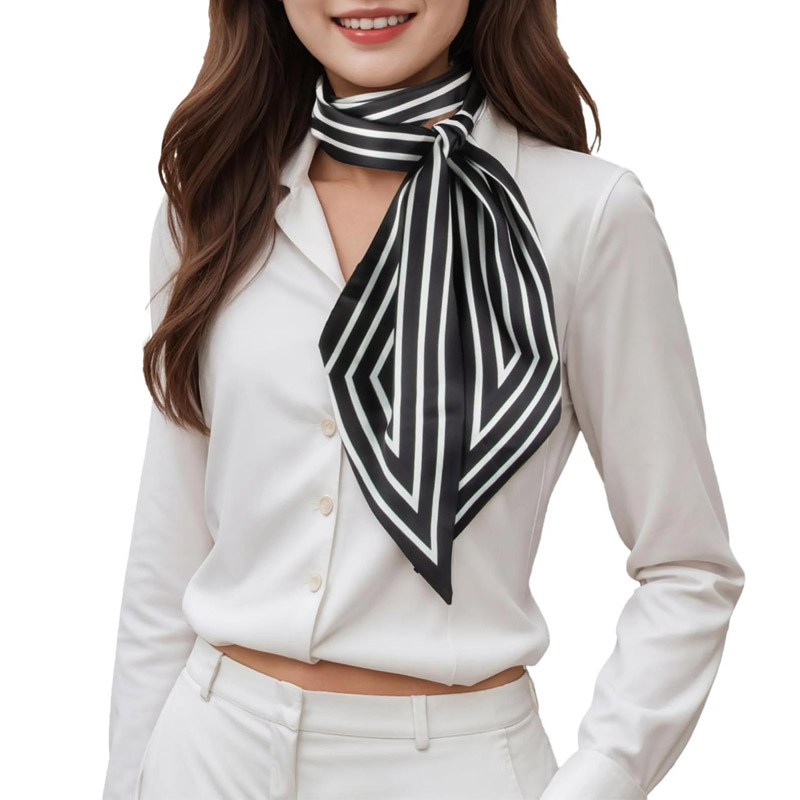 Ribbon Wired Satin - Moda Strisce Nastro per capelli Sciarpa